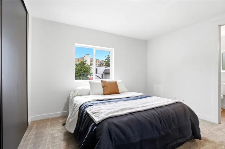 Neutral wall tones with a large window