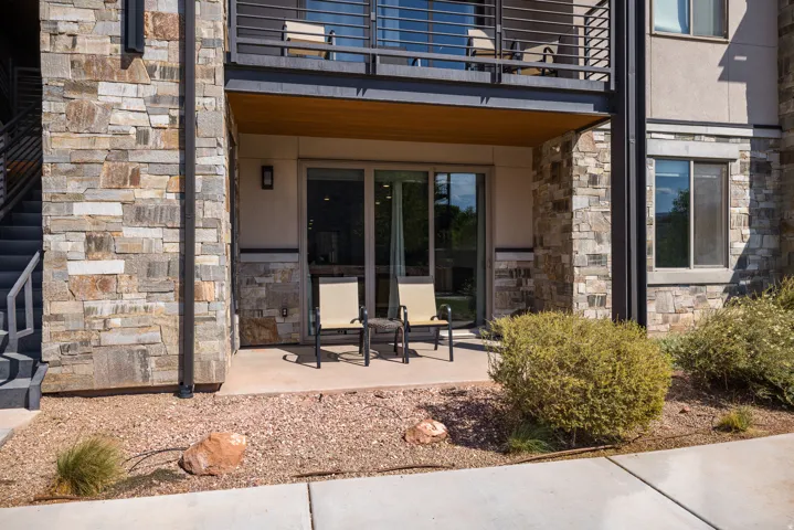 Patio off of the living area.