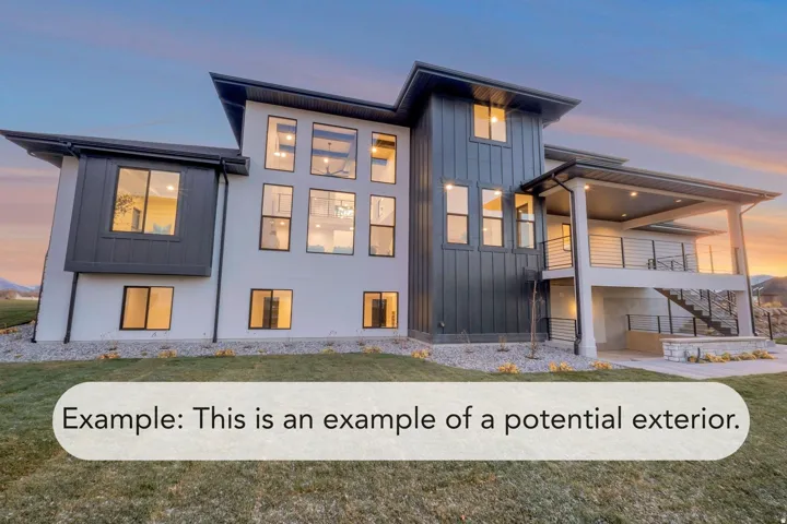 Modern exterior showcasing a multi-level design with white stucco and dark vertical siding