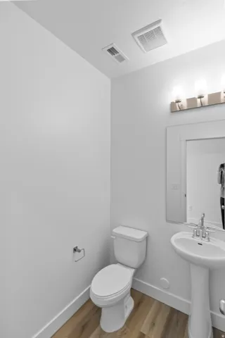 Half bathroom on the first floor