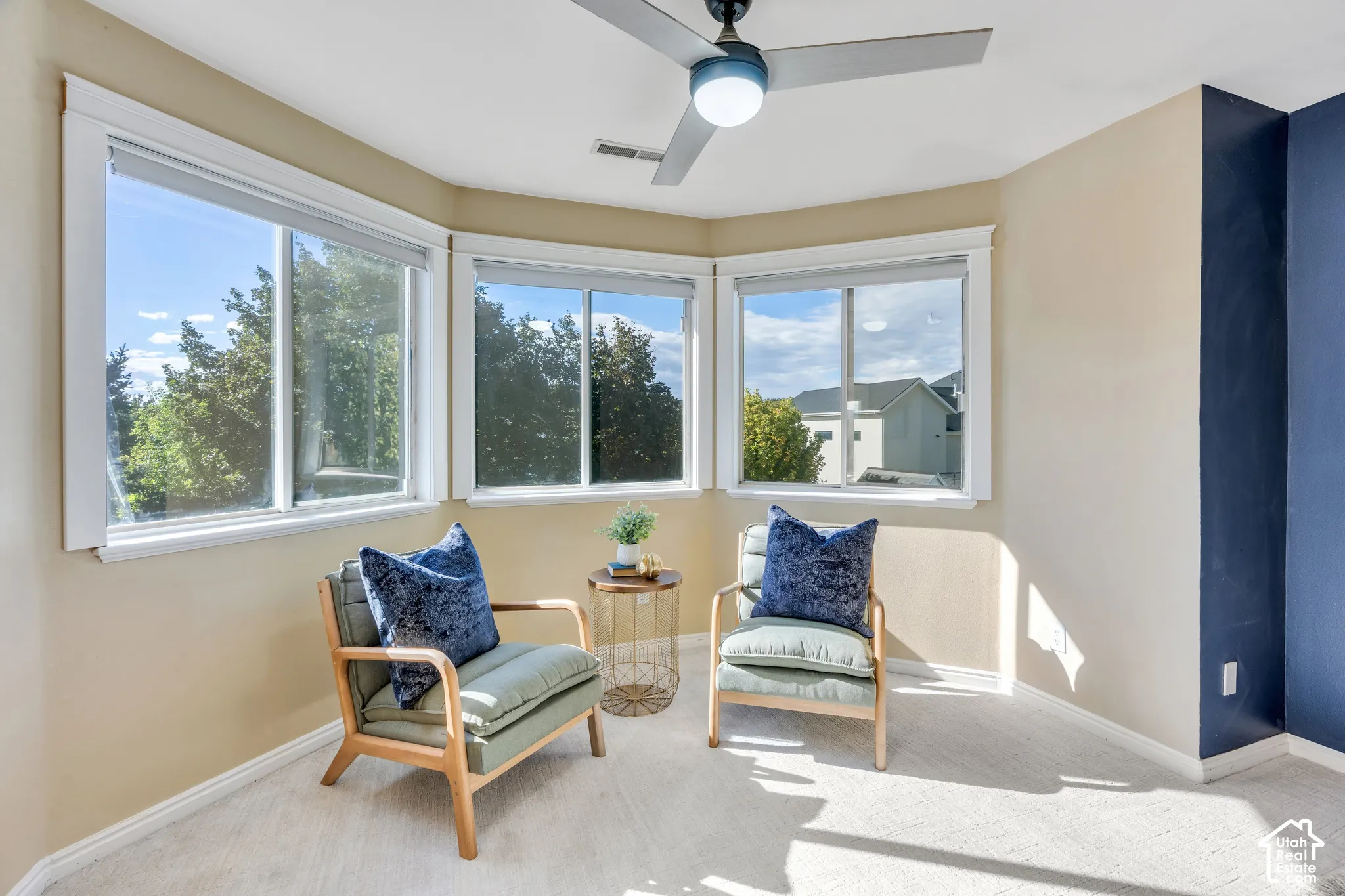 With a chic ceiling fan