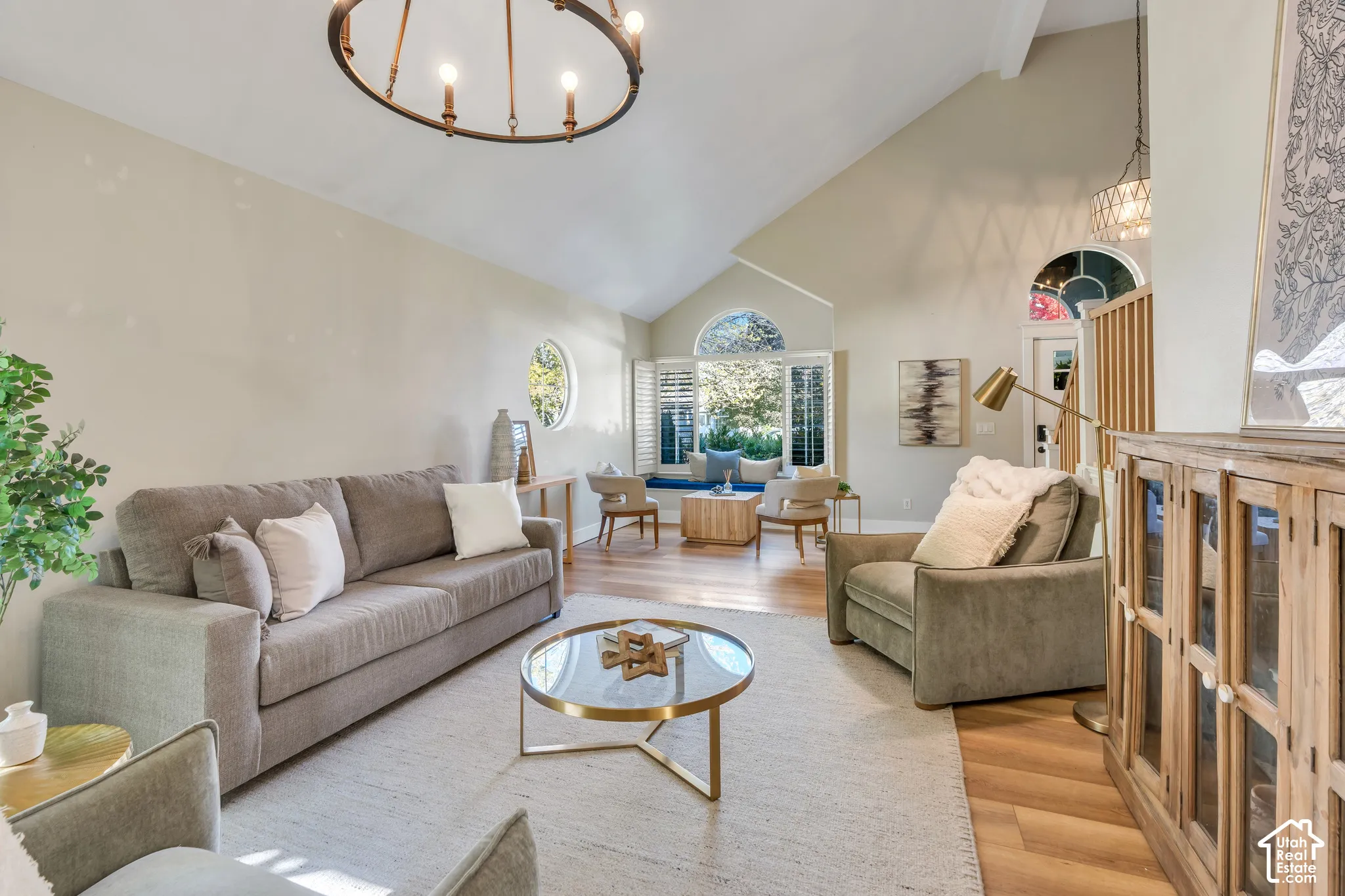Extensive room offering space for greeting guests, unwinding, entertaining and more!