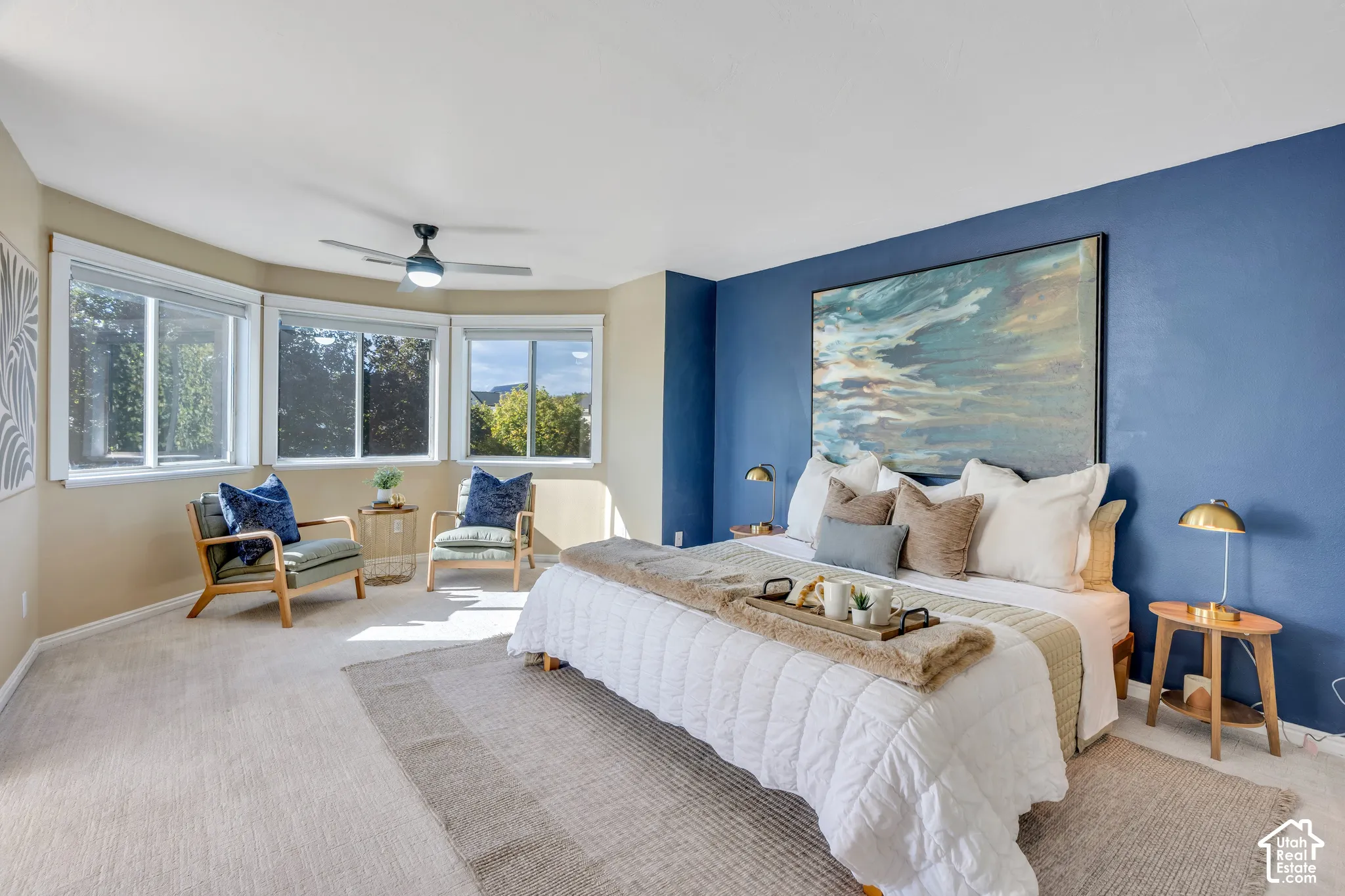 Complete with bay box windows, a relaxing accent wall and ensuite bathroom!