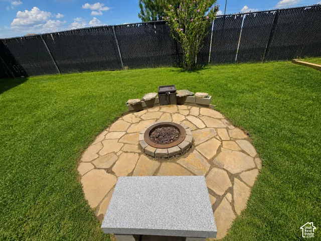 Backyard.  Grass digitally aided.