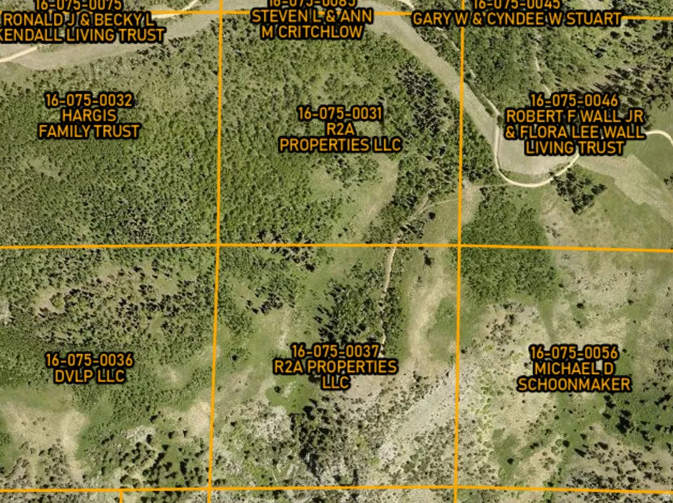 Property Parcel Map. Displaying individual property parcels and their associated ownership details