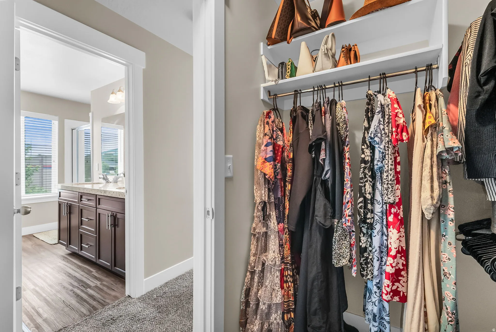 Master walk-in closet