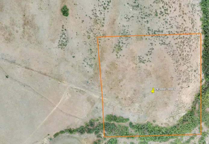 Aerial Survey. Displaying the property boundary and parcel identification number