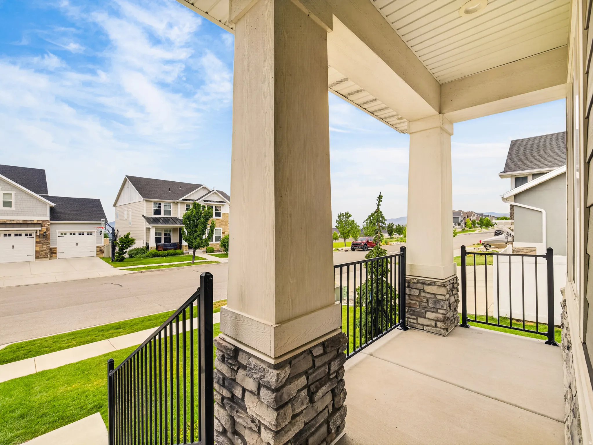 Inviting front porch