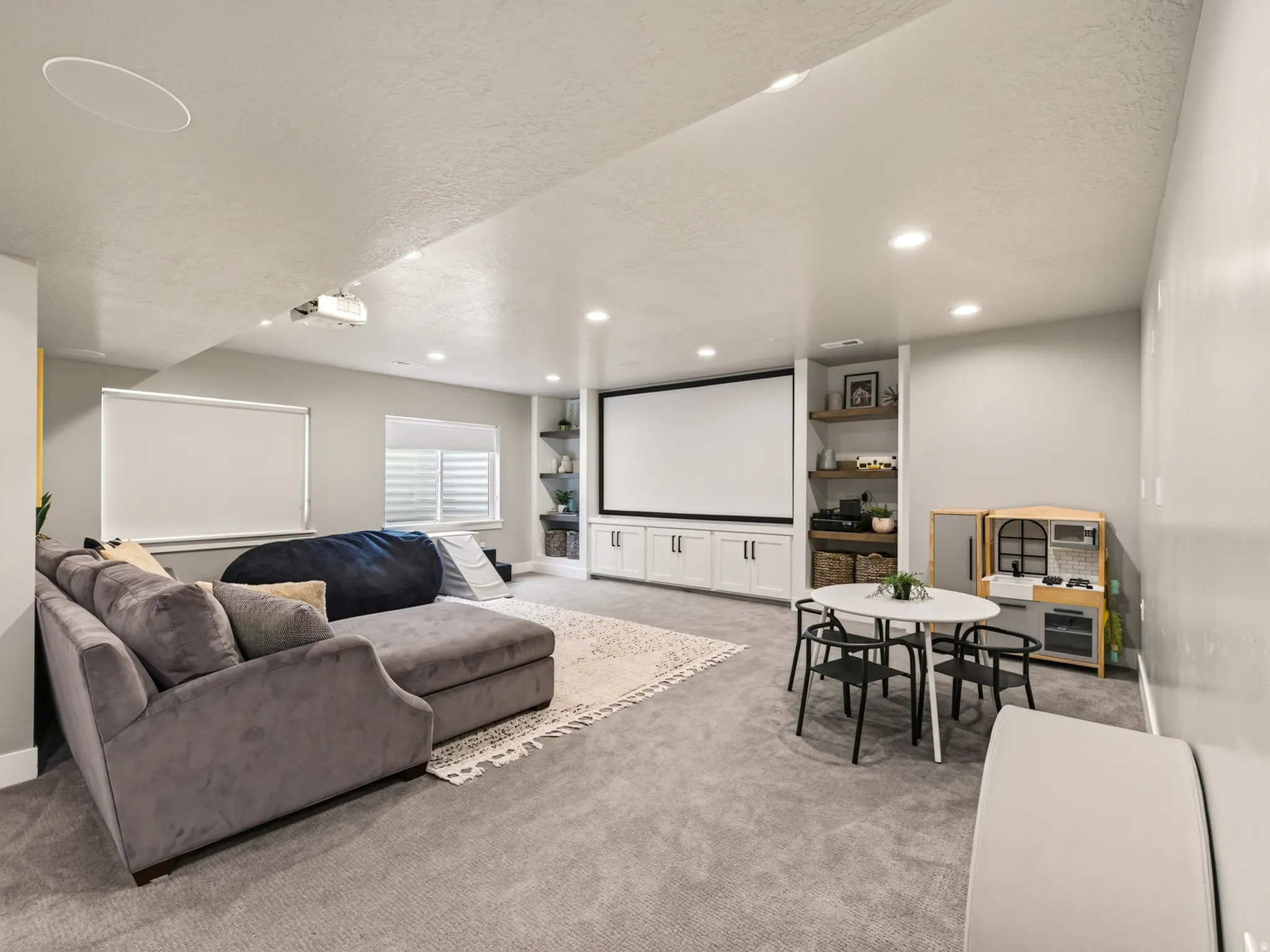 Large media/family room
