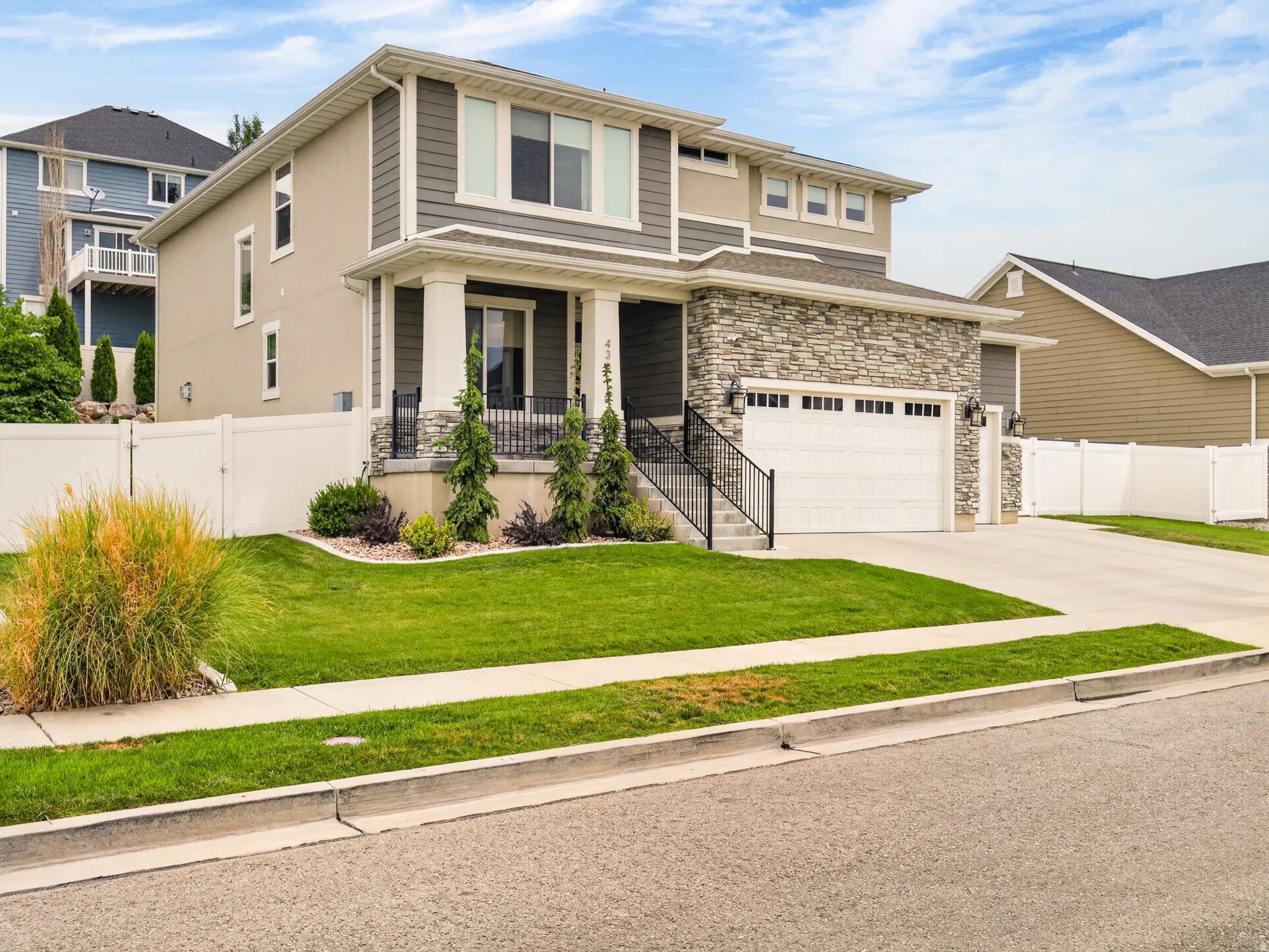 Lush green lawn