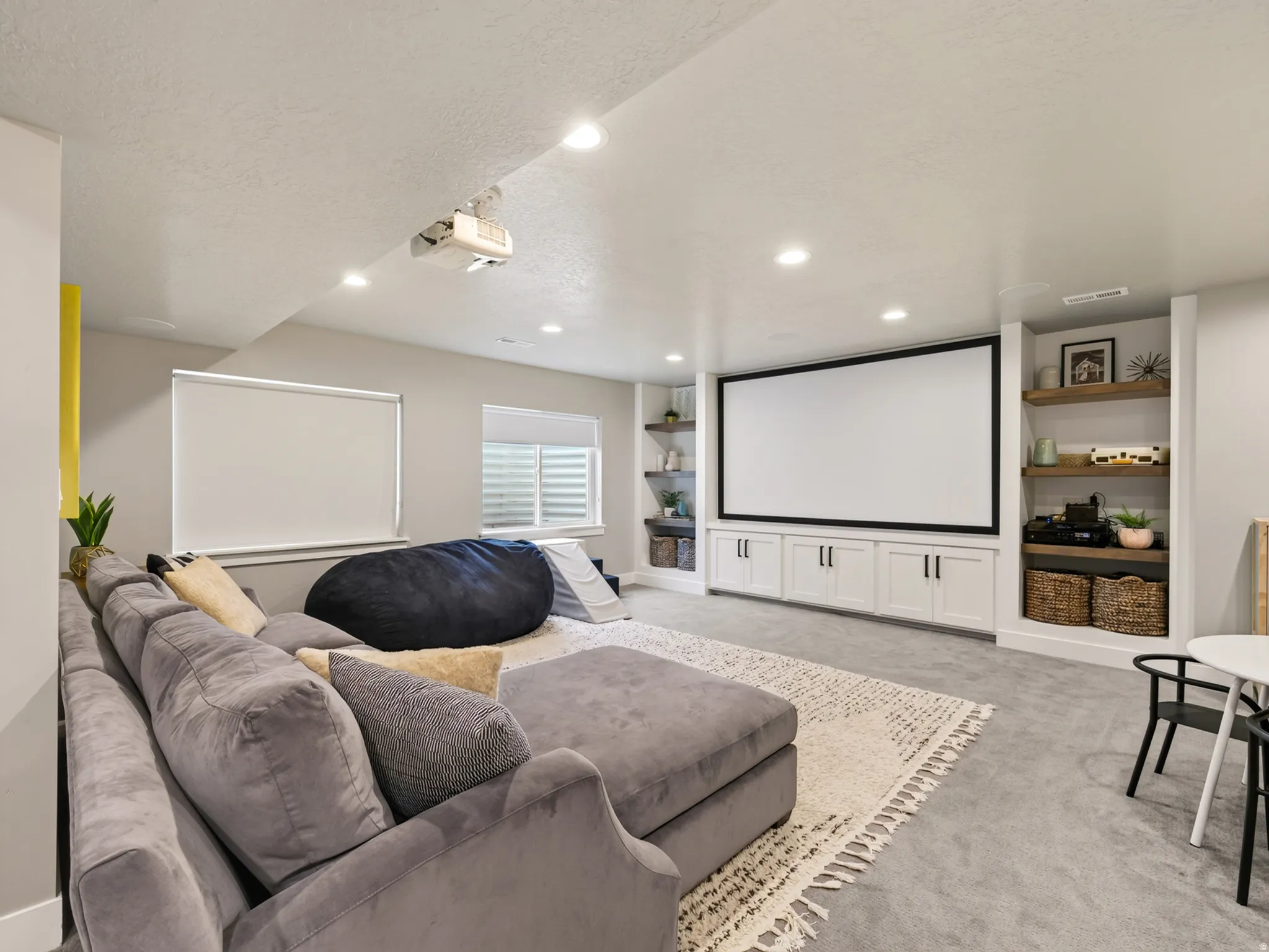 Space for large projector screen or TV