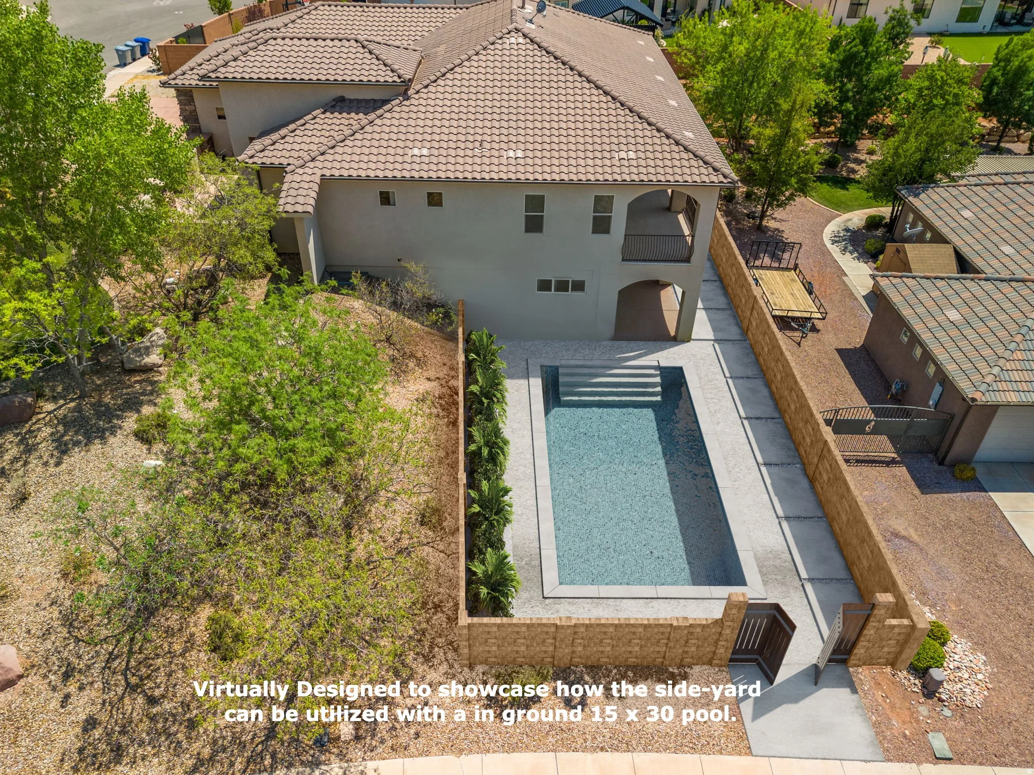 Virtually Designed Pool - Costs $80-120K depending on pool style and finishes.