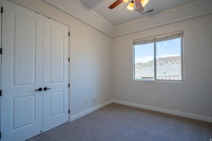 Neutral tone wall finishes with coordinating baseboards