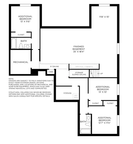 Finished basement - plan