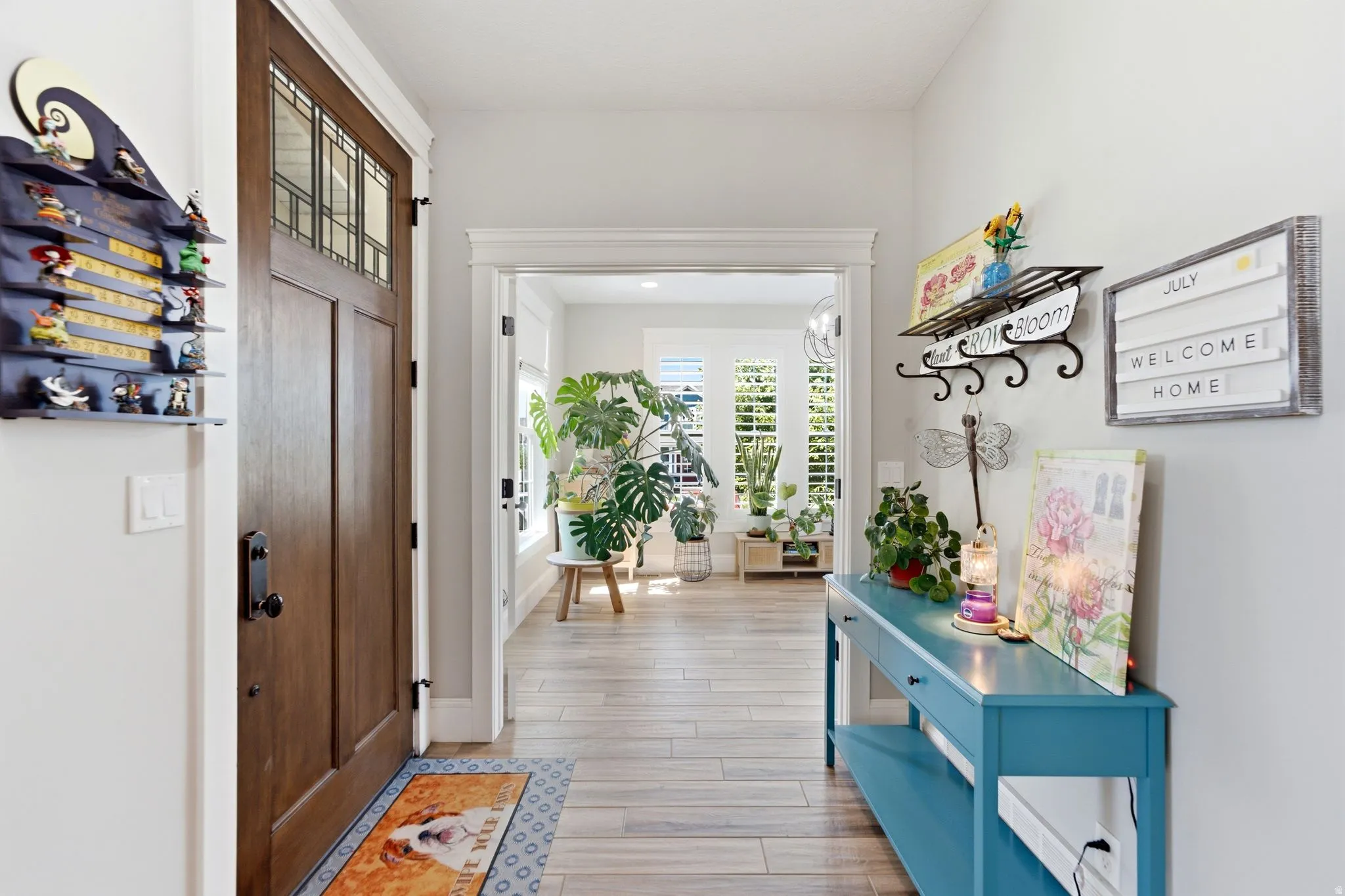 Entryway with view of private office