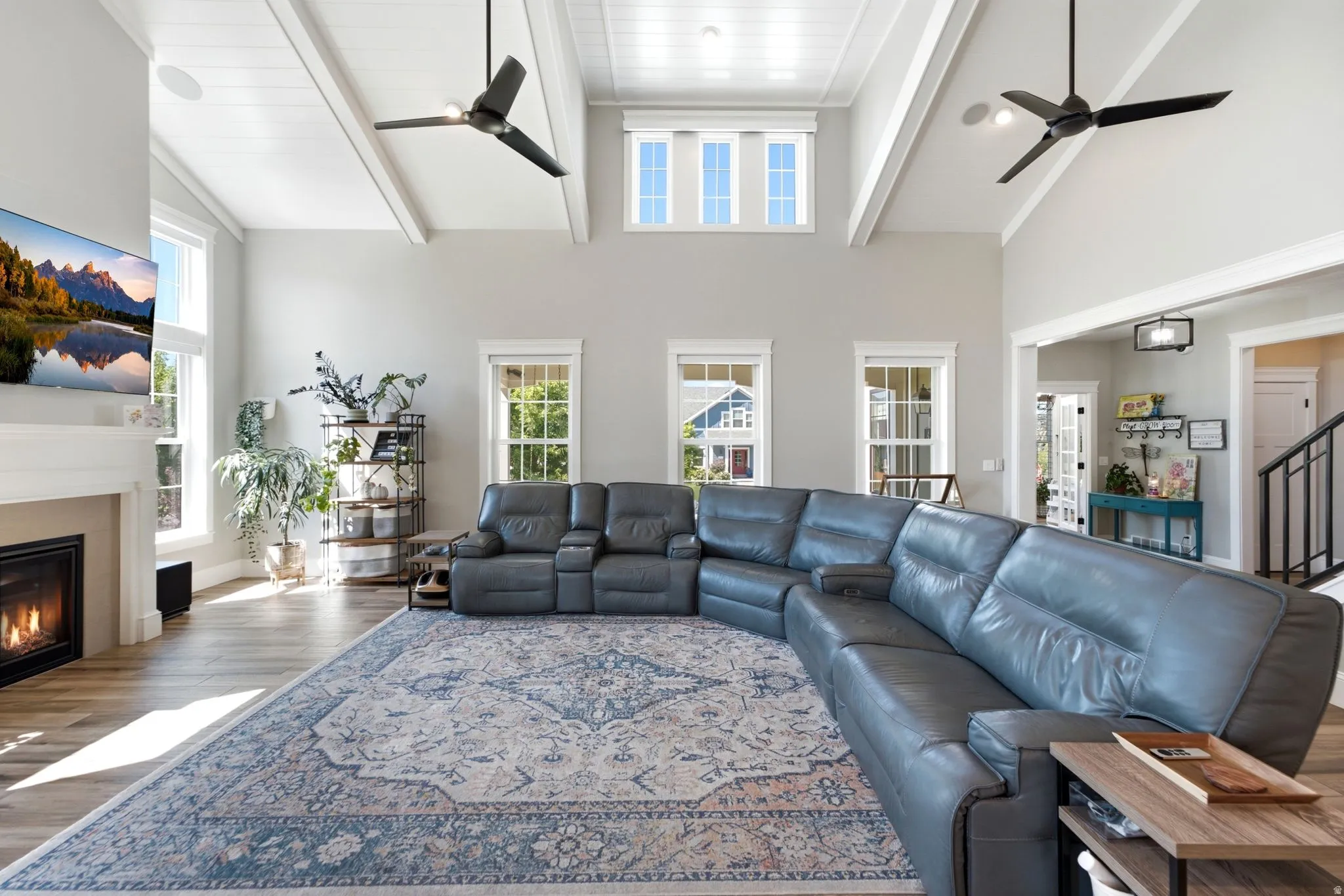 View of great room from kitchen
