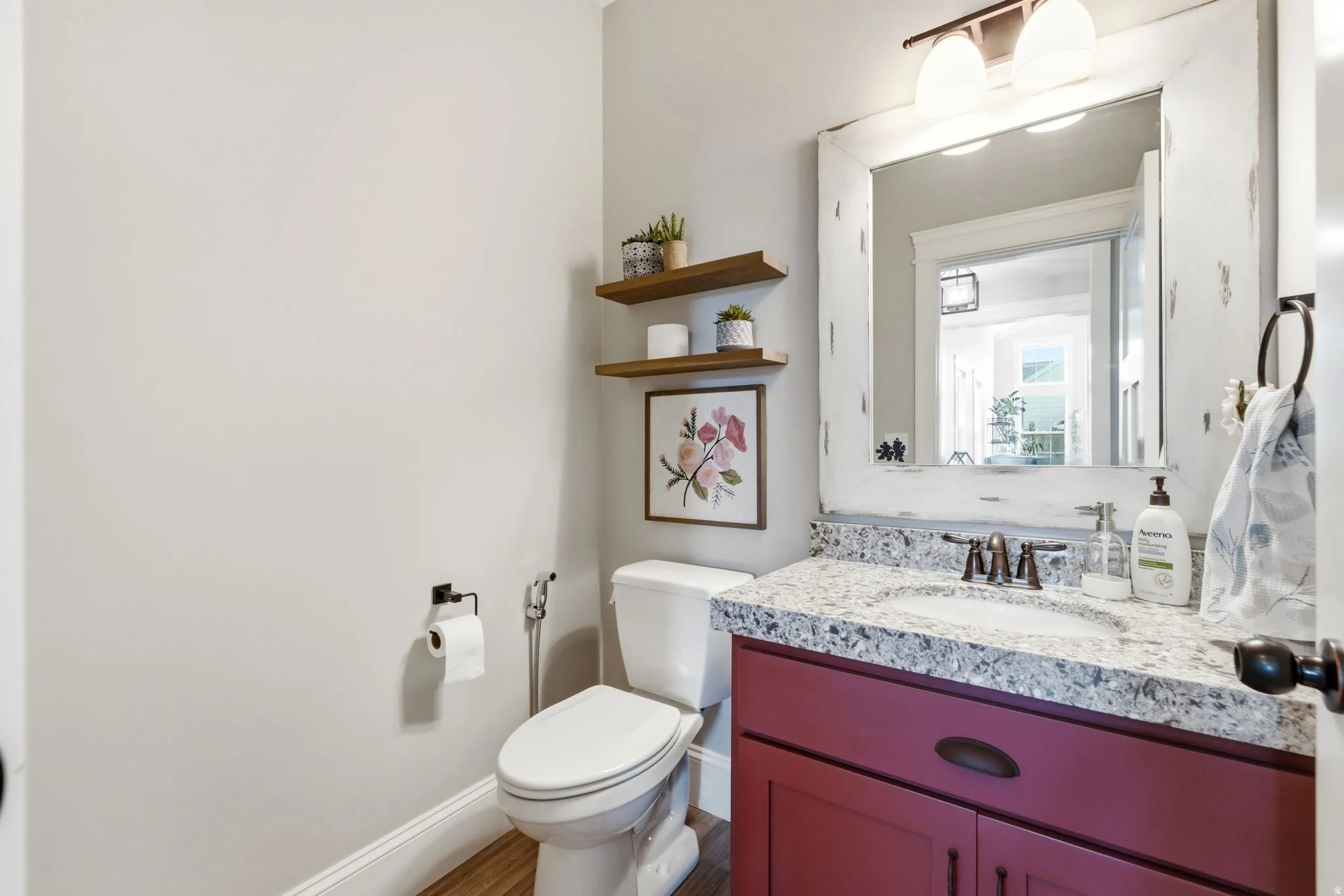 Main level powder room
