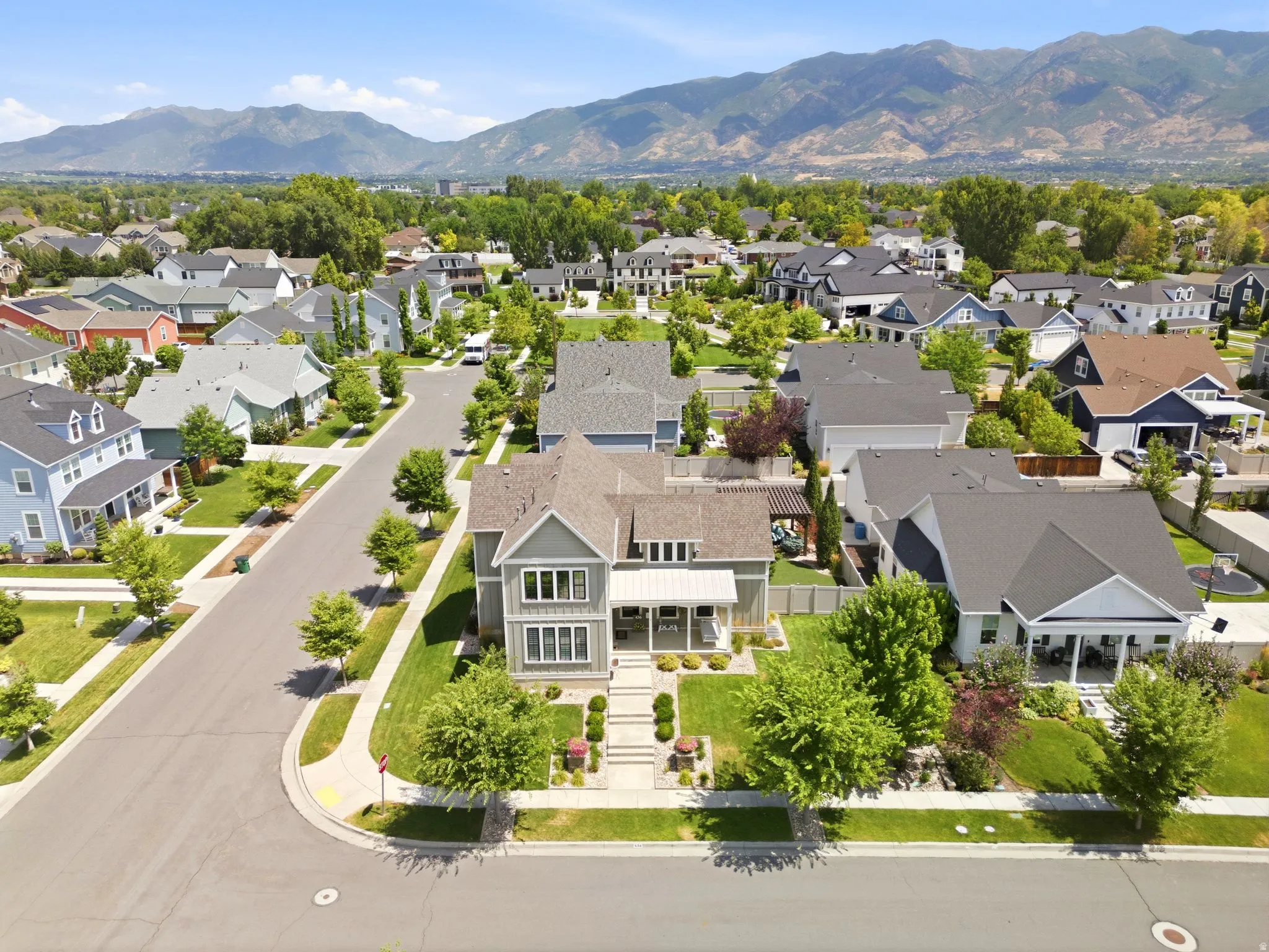 Aerial view of home