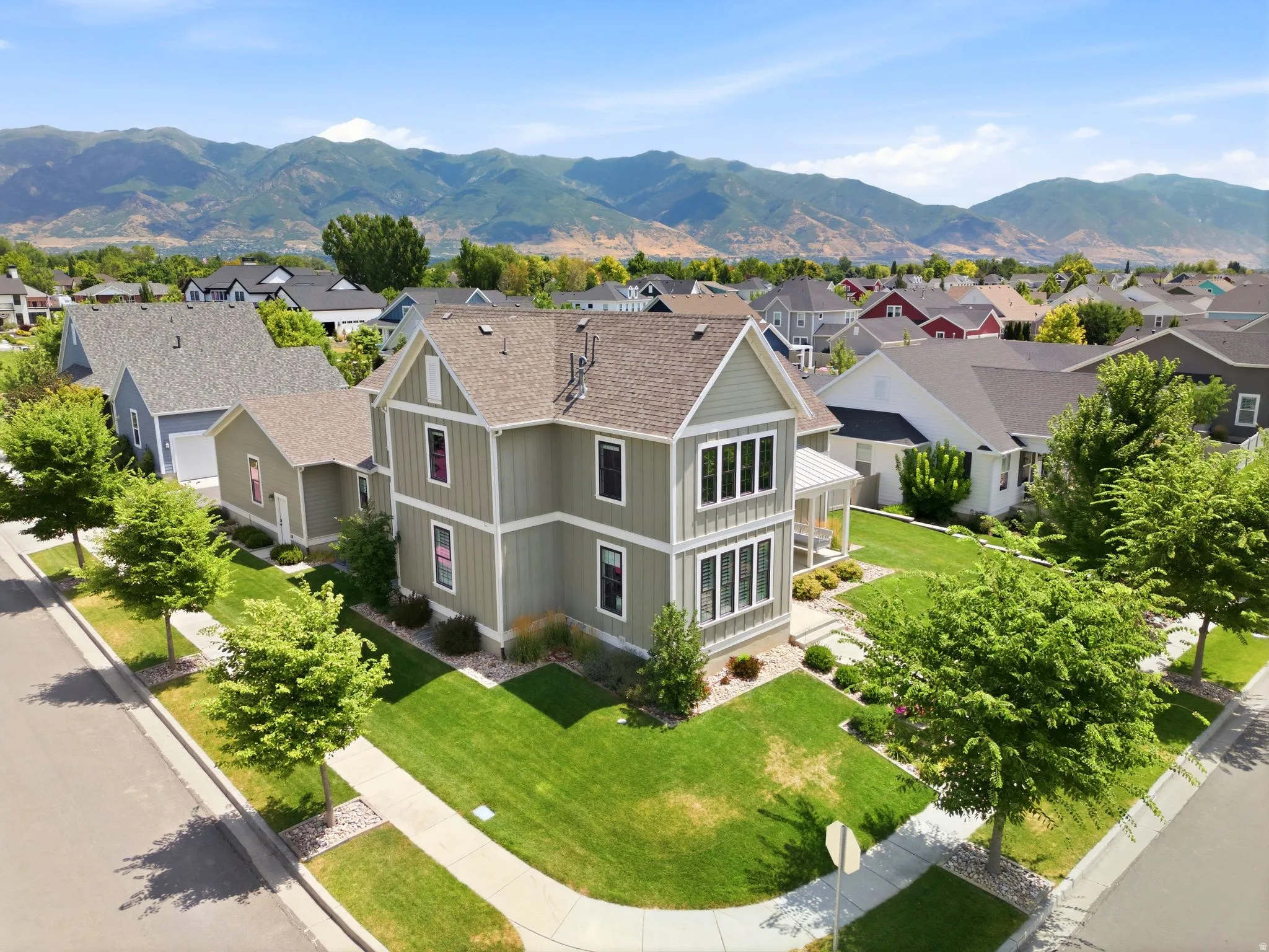 Aerial view of home