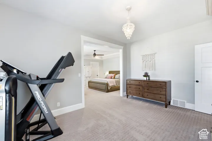 Primary suite-spacious relaxing or workout area