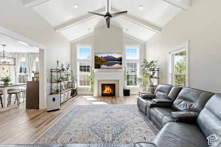 Soaring vaulted ceilings with so much natural light