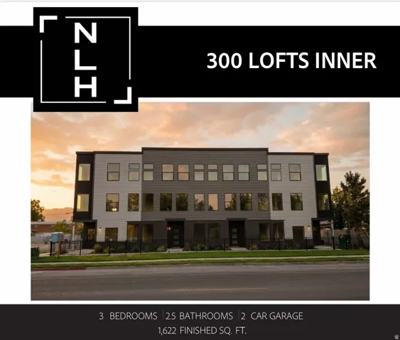 Real Estate Listing. Presenting property specifications including room count, garage capacity, and total area