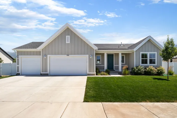 Welcome home! Rambler with cement farmhouse style exterior