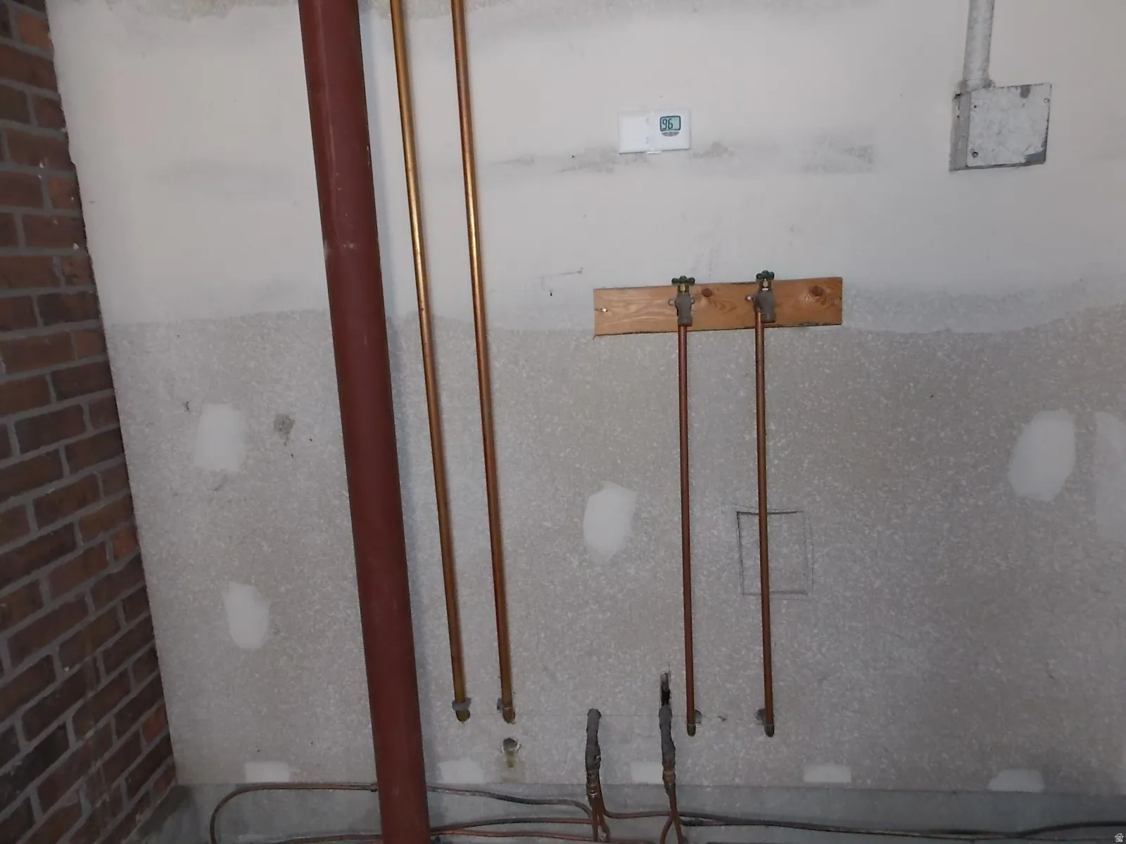 Hot & Cold water faucets inside the garage