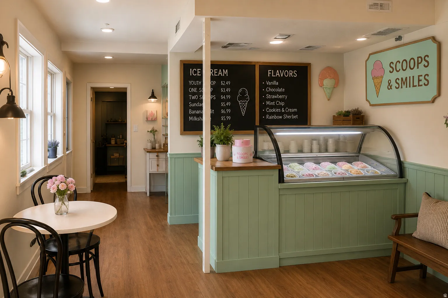 This is an example of what could be! An Ice Cream Shop?