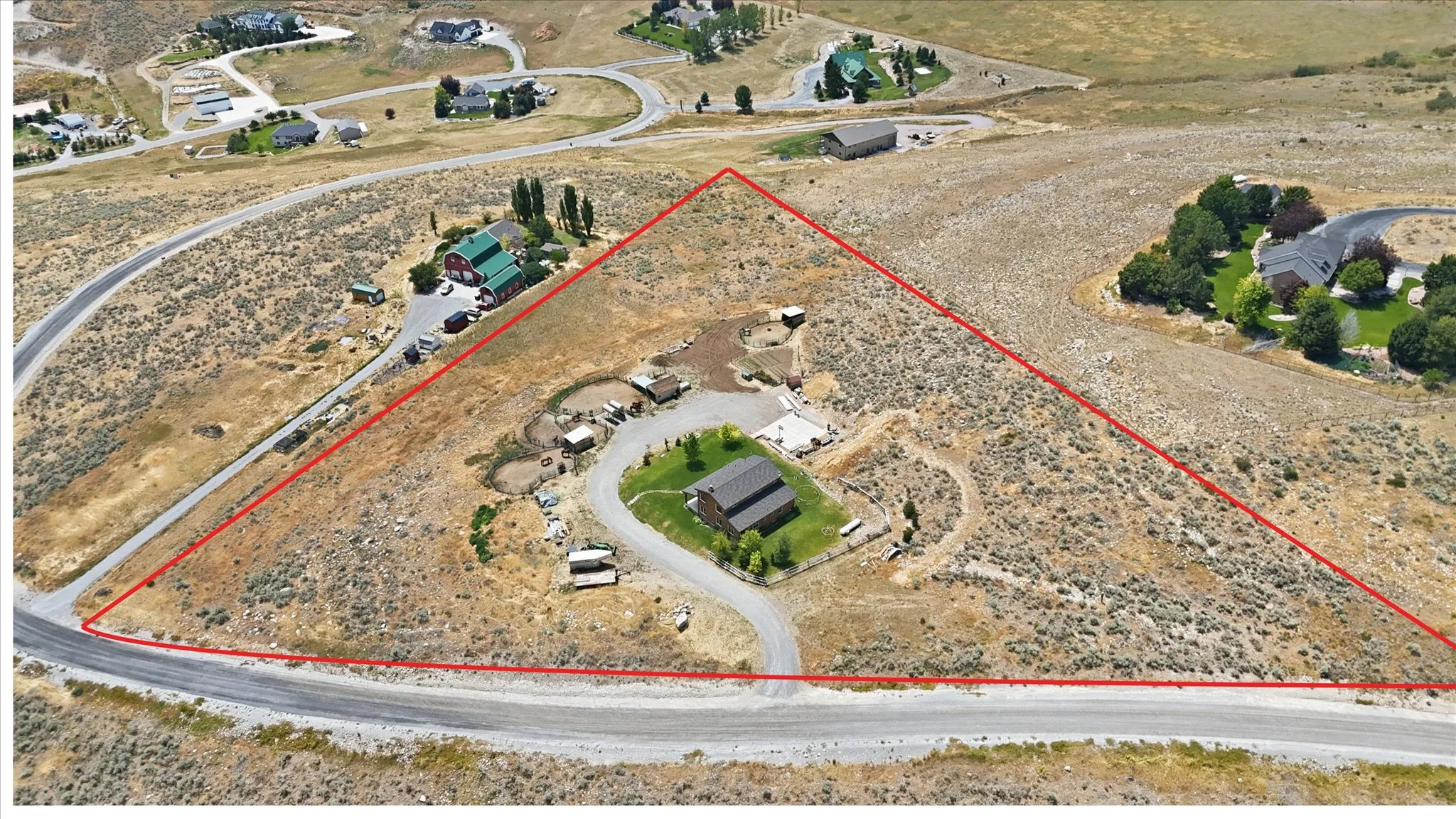 Expansive land parcel with direct gravel road frontage