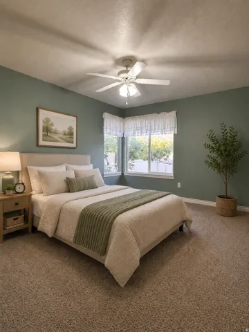 Virtually Staged Primary Suite
