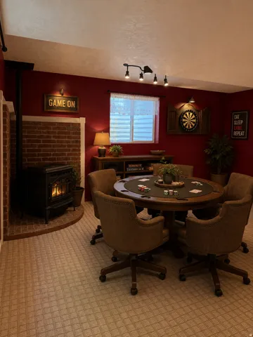 Virtually Staged game room