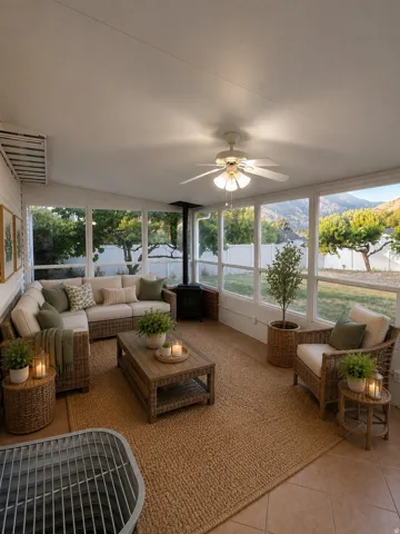 Virtually Staged Sunroom