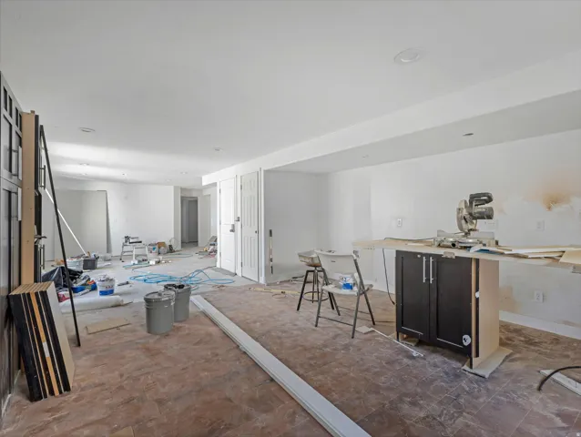 Unfinished interior space offering customization opportunities