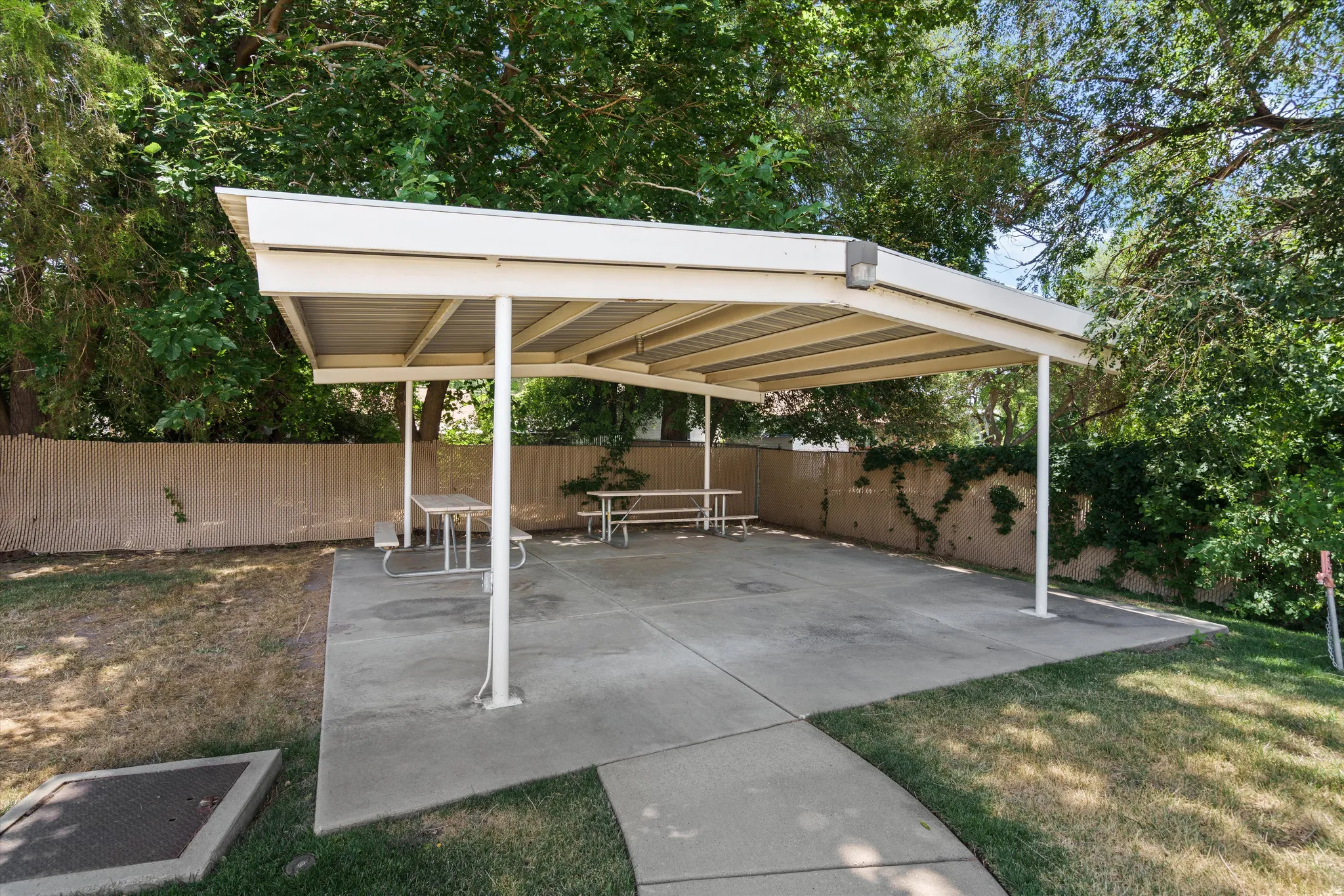 Shared covered picnic area