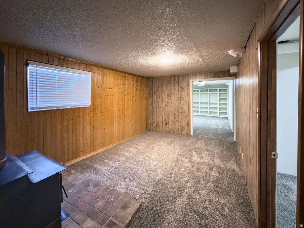 first family room with wood burning stove