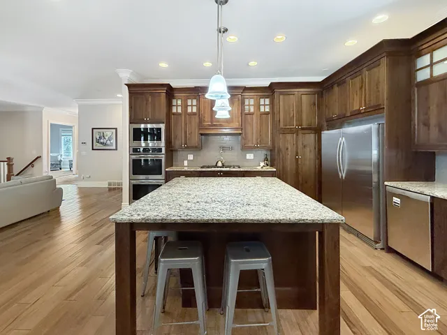 Kitchen with built in double ovens