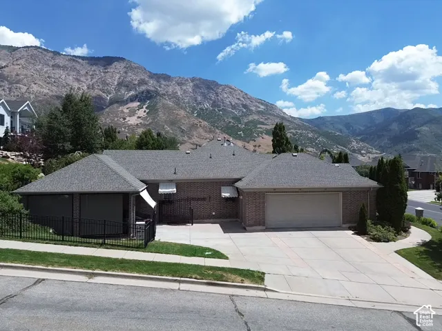side yard with garage and carport