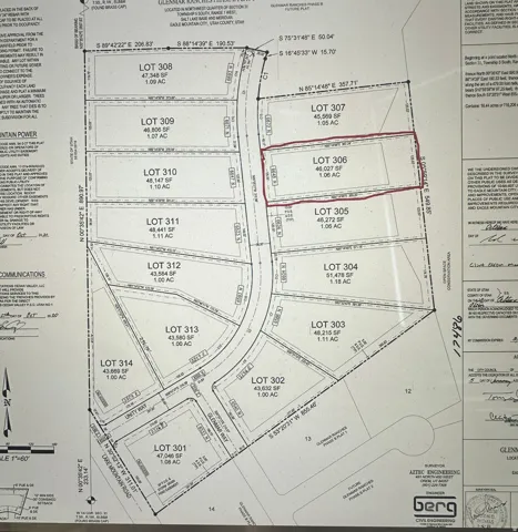 Subdivision Plat Map. Delineating lot boundaries and dimensions within the property