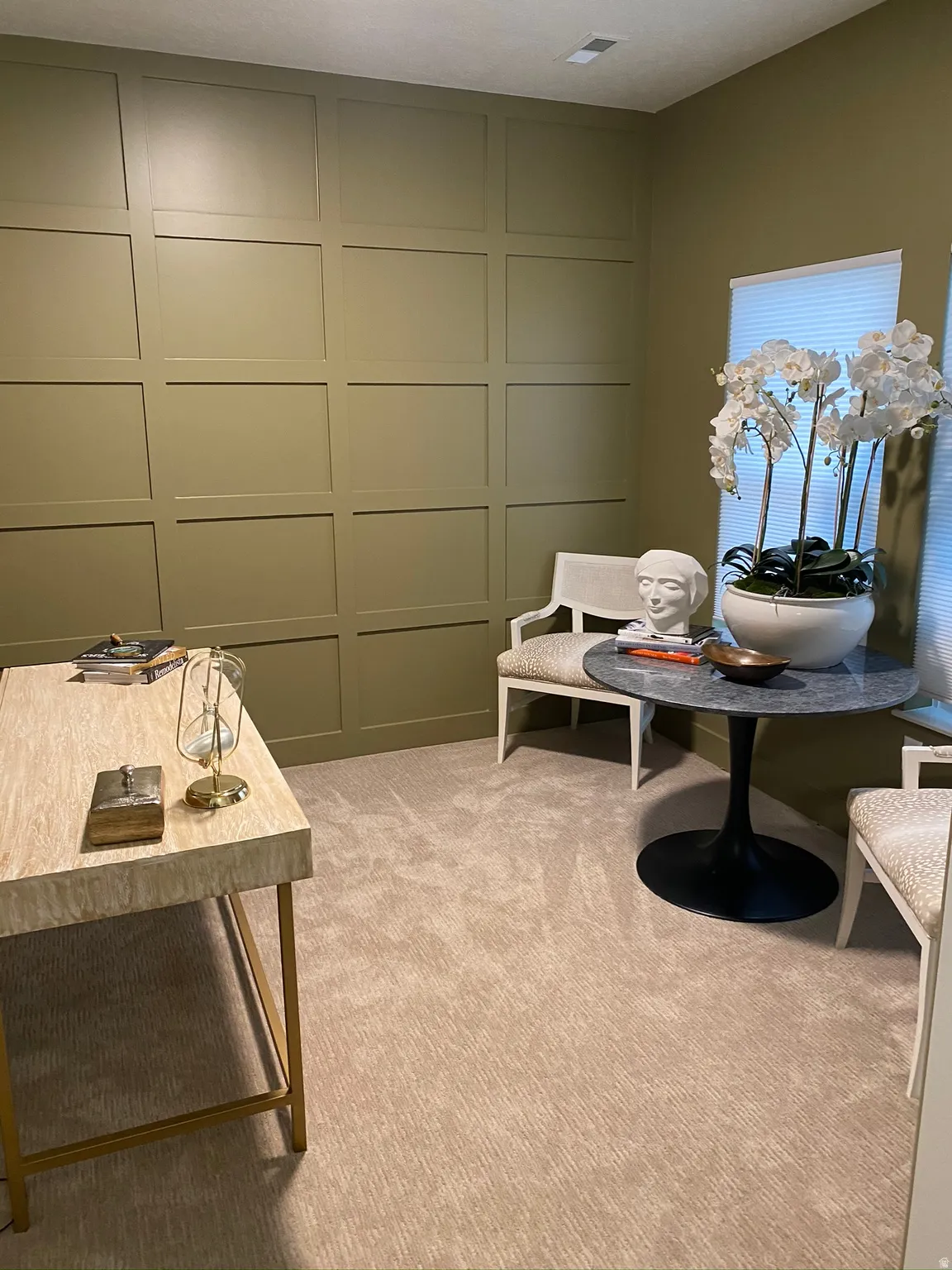 Accent wall with decorative paneling
