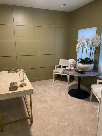Accent wall with decorative paneling