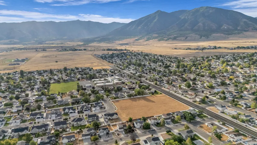Expansive aerial perspective showcasing a residential community