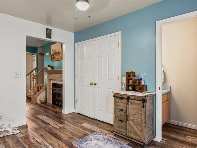 half bath off kitchen and laundry
