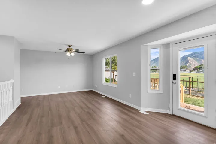 Bright Family room with view of mountains & open space