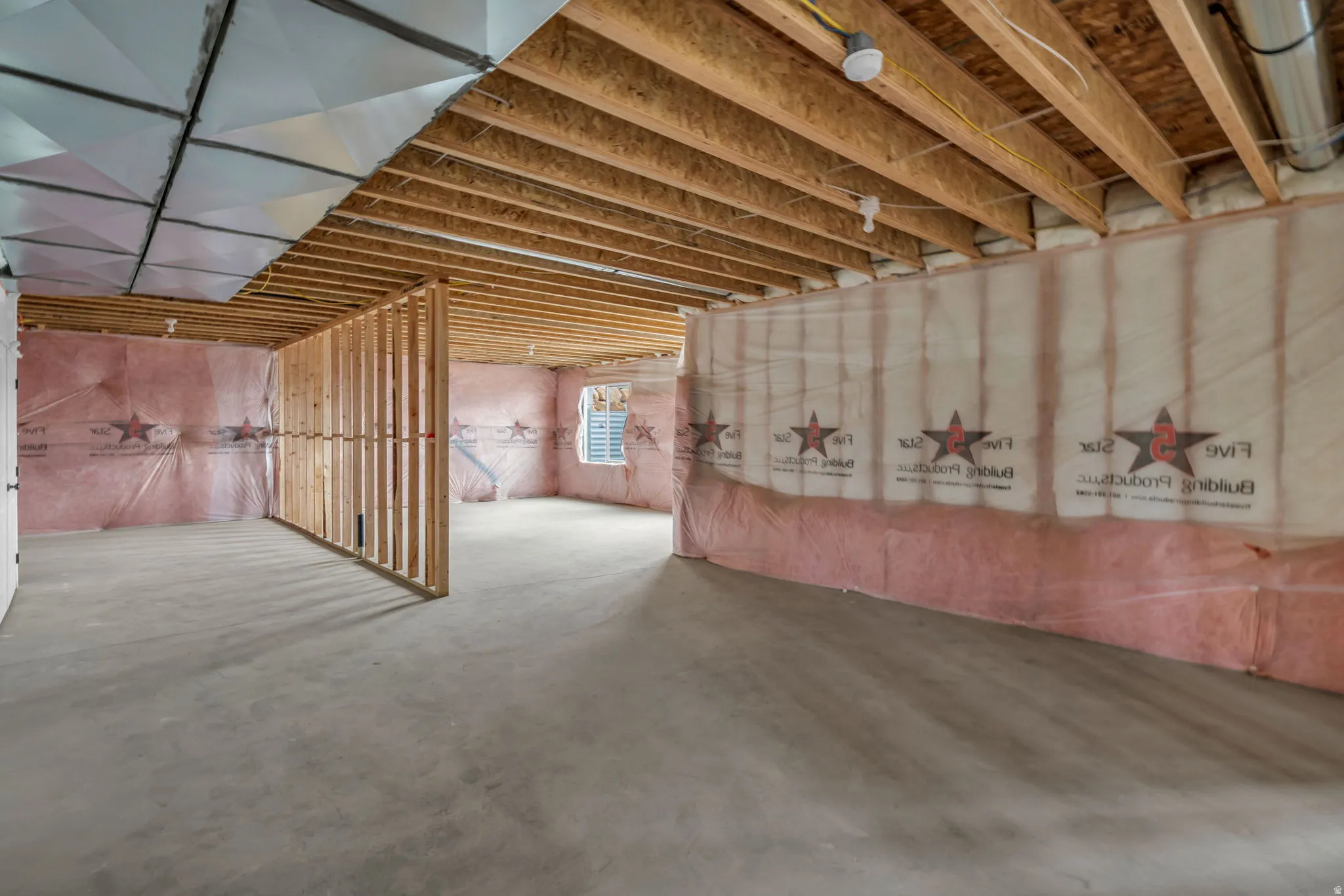 Huge unfinished basement with 9 foot ceilings throughout.