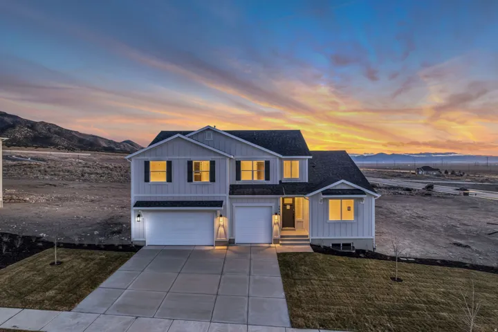 The Millcreek, with more than 5,500 square feet, view of the home and lot, a .75 acre estate.