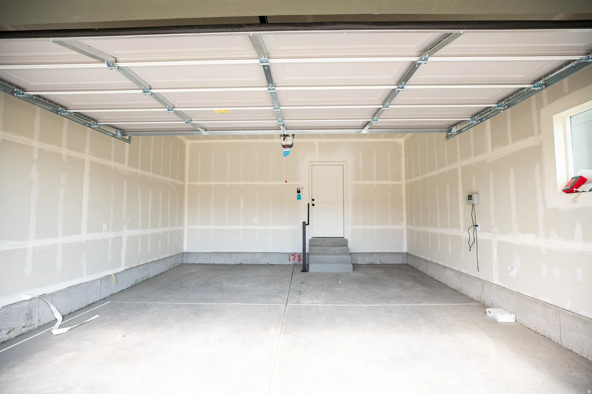 Spacious two car garage.