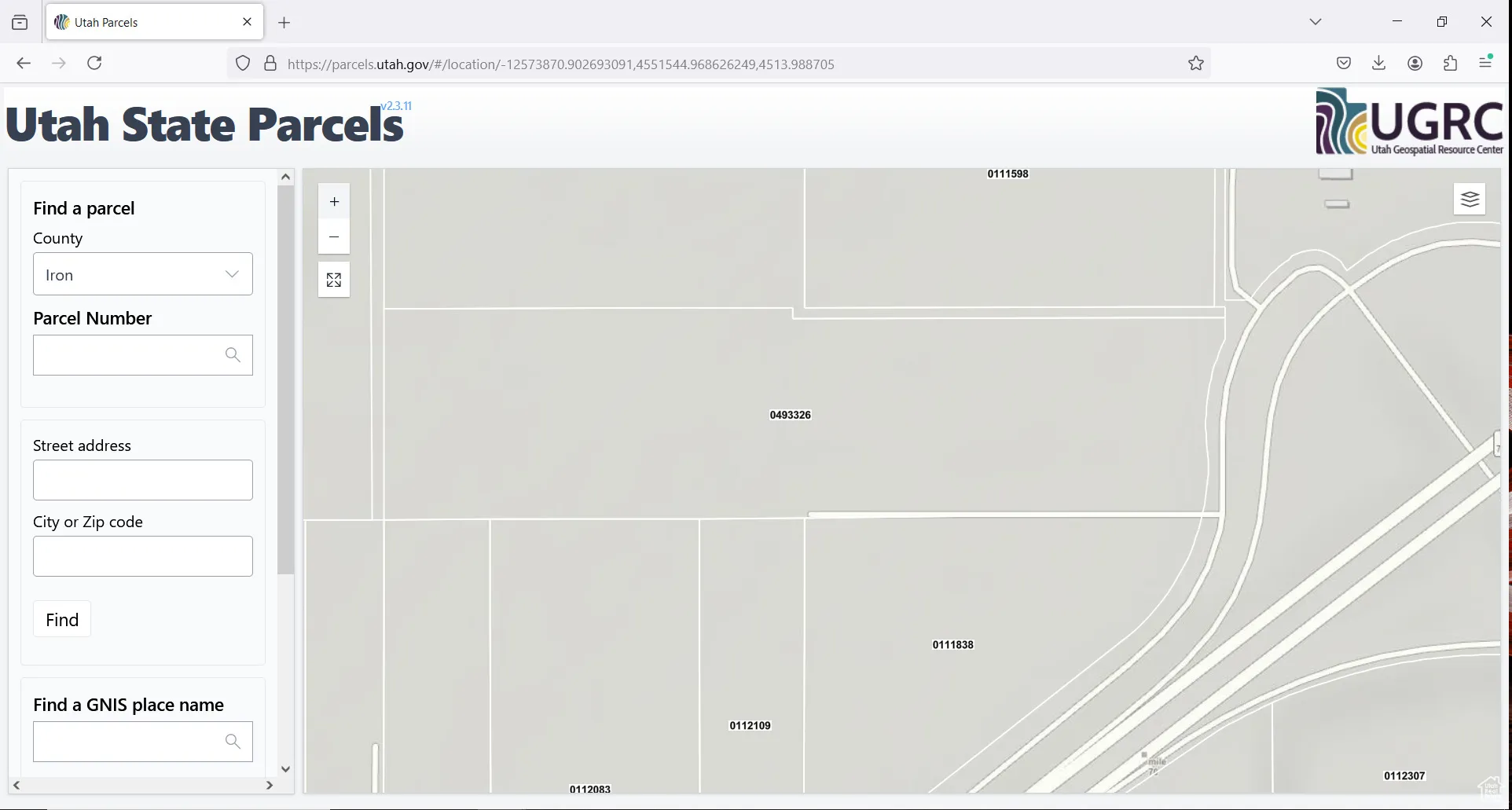 Utah State Parcels Map. Displaying the geographic layout and parcel identification for the property