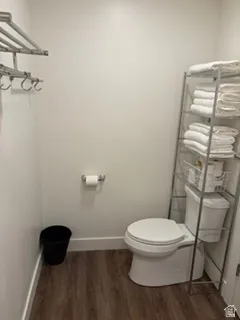White toilet with a round bowl