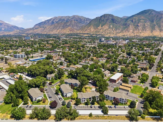 Expansive residential area with a prominent mountain backdrop